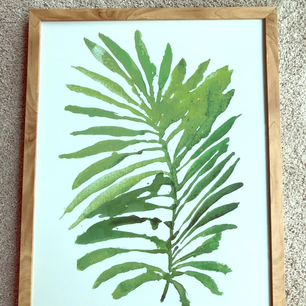 Palm leaf framed print